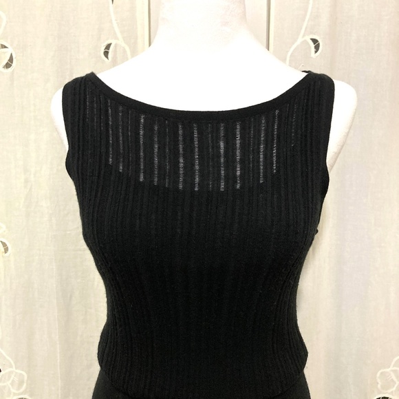 Gorgeous Elegant Elie Tahari Knit Dress, Black, Wool, Midi, Size P - Picture 2 of 9